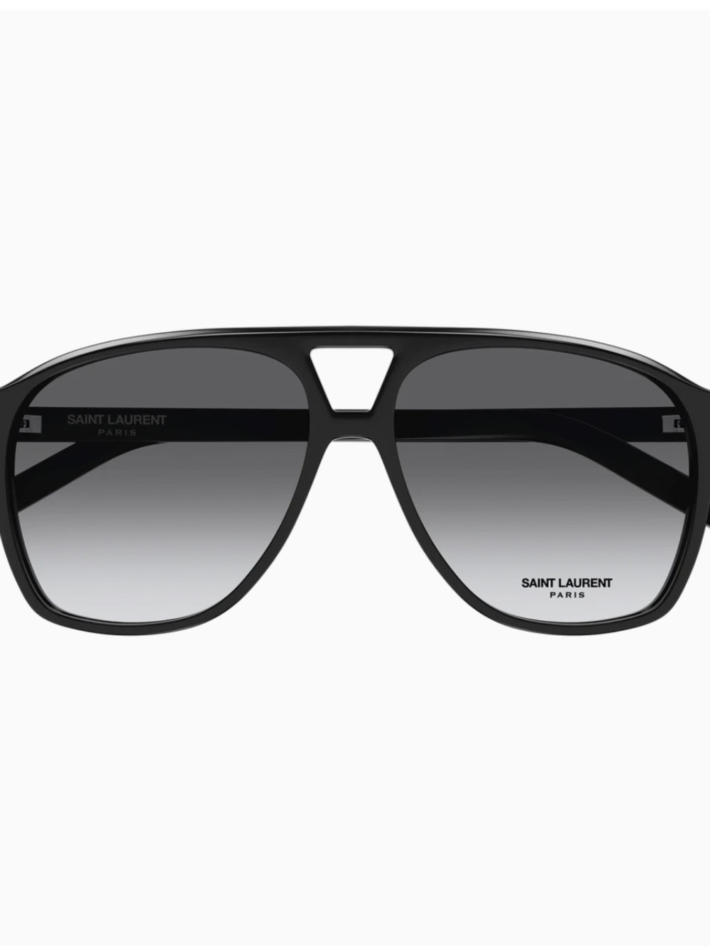 Saint Laurent Black Frame with Gray Lenses Aviator Sunglasses